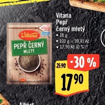 Vitana Pepř černý mletý