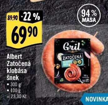 Albert Zatočená klobása šnek