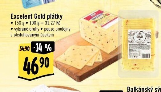 Excelent Gold plátky