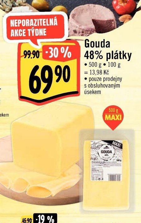 Gouda 48% plátky
