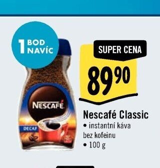 Nescafé Classic bez kofeinu
