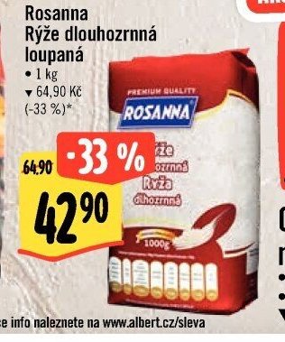 Rosanna Rýže dlouhozrnná loupaná