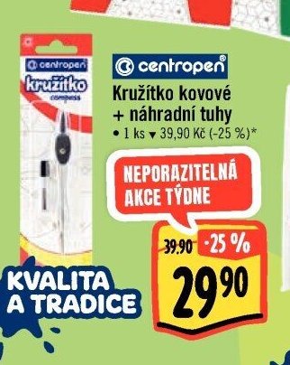 Centropen Kružítko kovové + náhradní tuhy