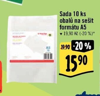 Sada 10 ks obalů na sešit formátu A5