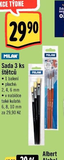 Milan Sada 3 ks štětců