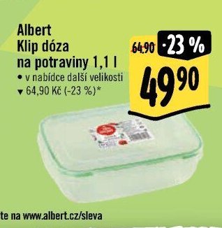 Albert Klip dóza na potraviny 1,1 l