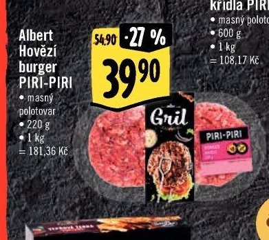 Albert Hovězí burger PIRI-PIRI
