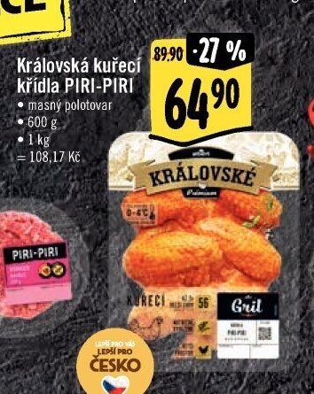 Královská kuřecí křídla PIRI-PIRI