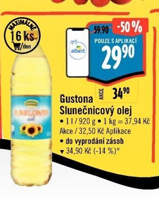 Gustona Slunečnicový olej