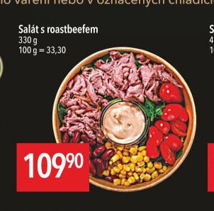 Salát s roastbeefem