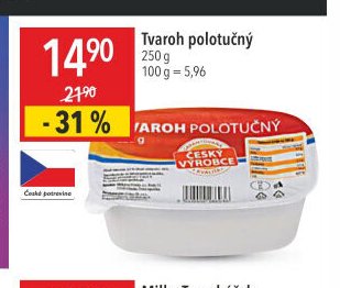 Tvaroh polotučný