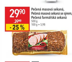 Pečená masová sekaná se sýrem, Pečená farmářská sekaná
