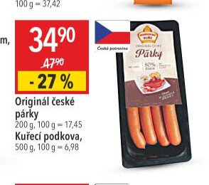 Originál české párky, Kuřecí podkova