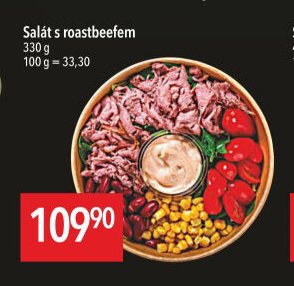 Salát s roastbeefem