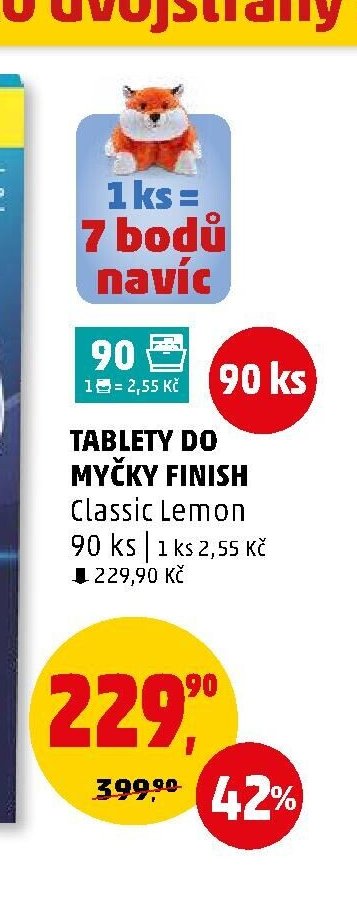 TABLETY DO MYČKY FINISH Classic Lemon