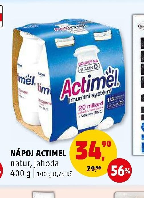 NÁPOJ ACTIMEL natur, jahoda 400 g