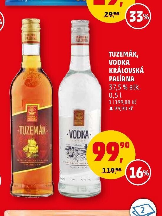 Tuzemák, Vodka Královská palírna