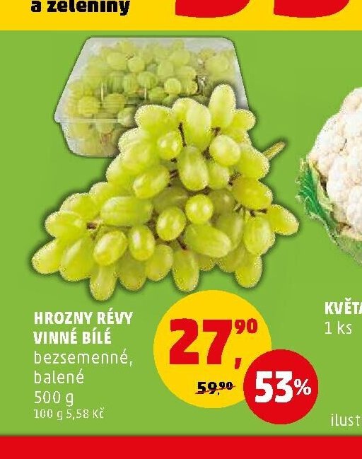 Hrozny révy vinné bílé