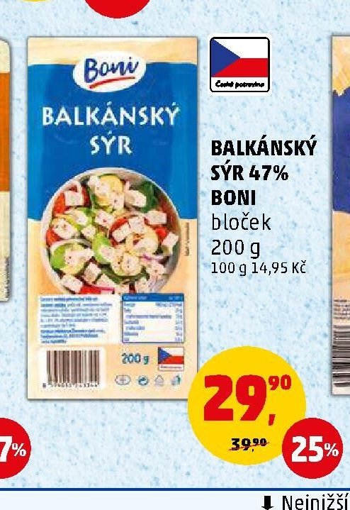 Balkánský sýr Boni