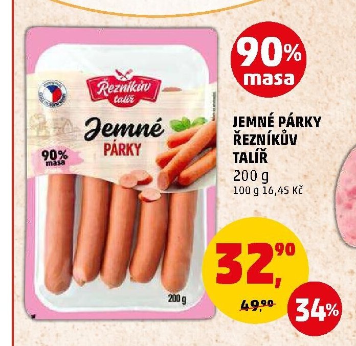 Jemné párky Řezníkův talíř