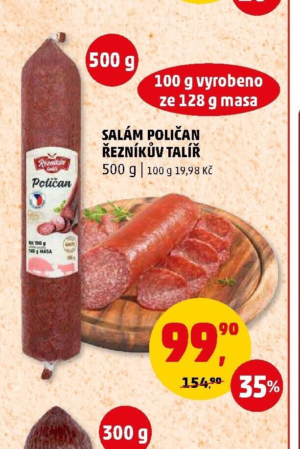 Salám Poličan Řezníkův talíř