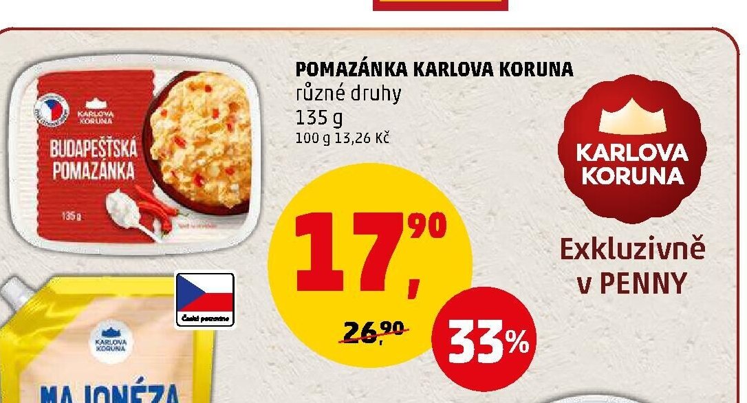 Pomazánka Karlova Koruna