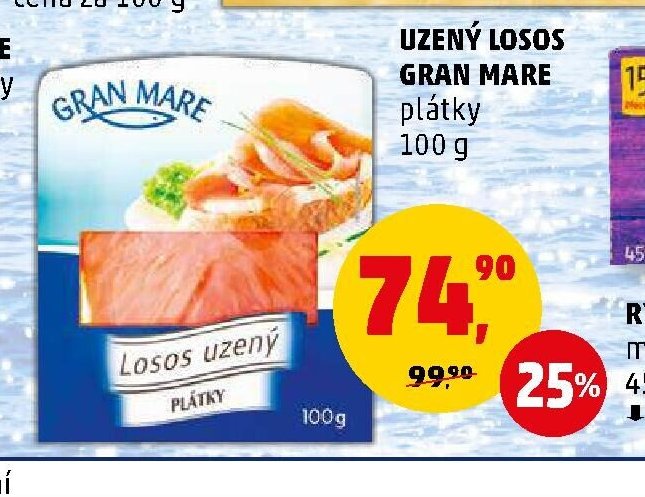 Losos uzený plátky Gran Mare