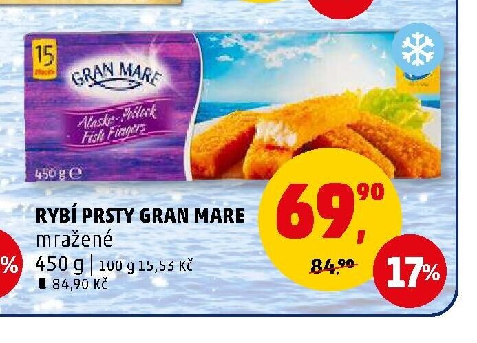 Rybí prsty Gran Mare mražené