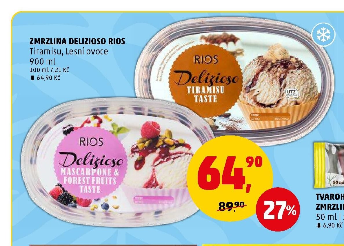 ZMRZLINA DELIZIOSO RIOS Tiramisu, Lesní ovoce