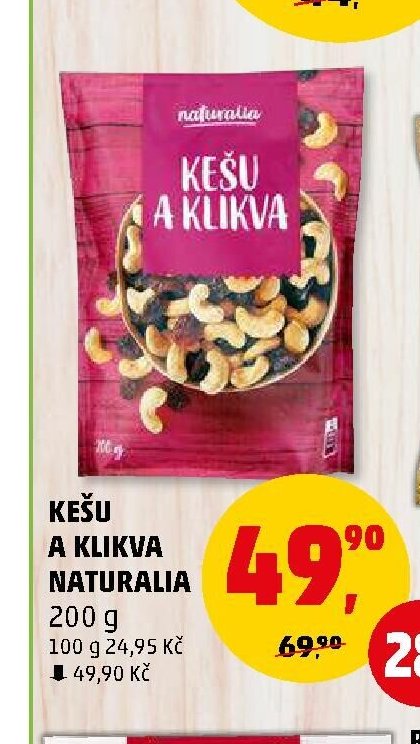 KEŠU A KLIKVA NATURALIA 200 g