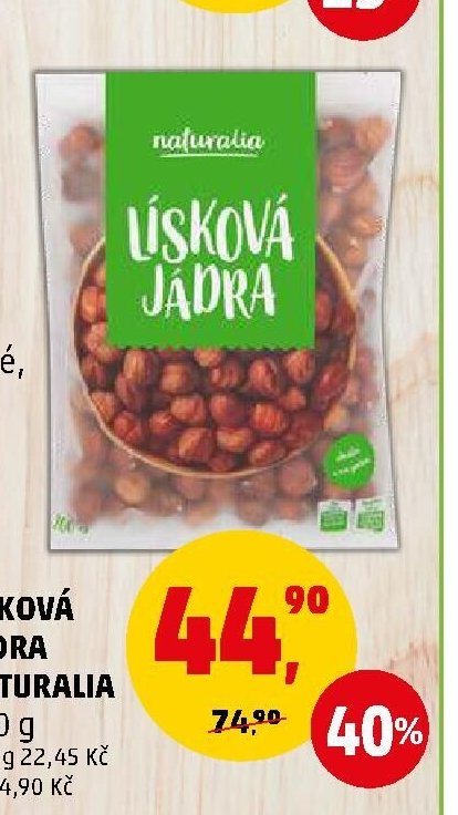 LÍSKOVÁ JÁDRA NATURALIA 200 g