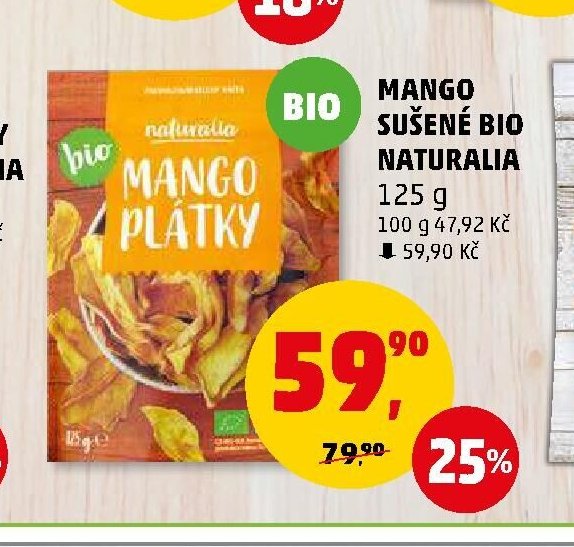 MANGO SUŠENÉ BIO NATURALIA 125 g