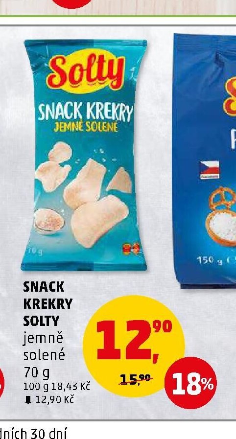 SNACK KREKRY SOLTY jemně solené 70 g