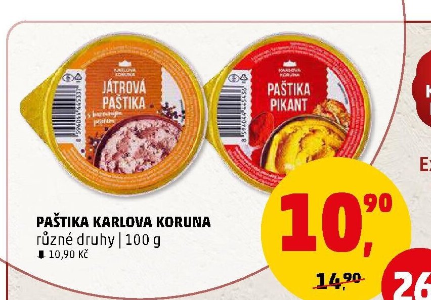 PAŠTIKA KARLOVA KORUNA různé druhy