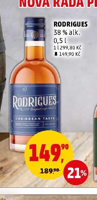 RODRIGUES, 38% alk., 0,5 l