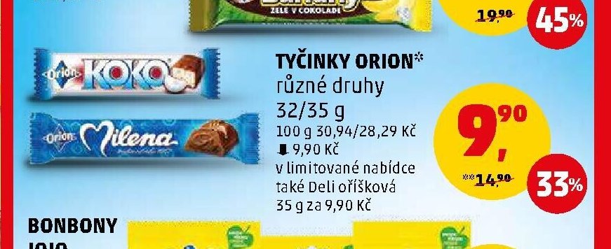 TYČINKY ORION