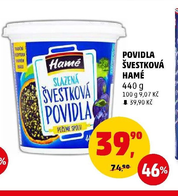 POVIDLA ŠVESTKOVÁ HAMÉ