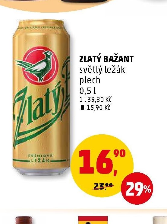 Zlatý Bažant světlý ležák
