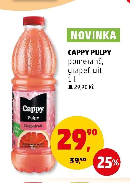 CAPPY PULPY pomeranč, grapefruit