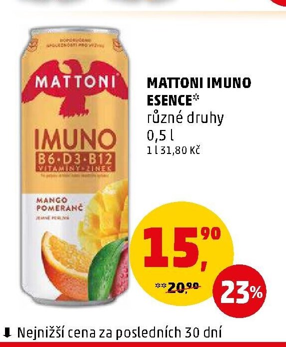 MATTONI IMUNO ESENCE různé druhy