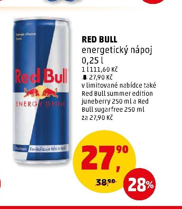 RED BULL energetický nápoj