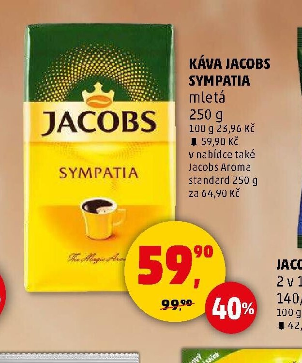 KÁVA JACOBS SYMPATIA mletá
