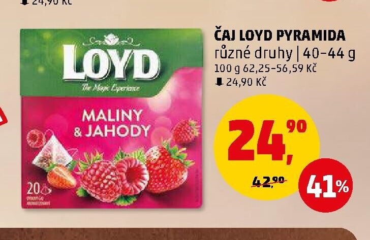 ČAJ LOYD PYRAMIDA různé druhy