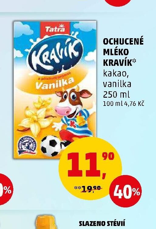 Ochucené mléko Kravík