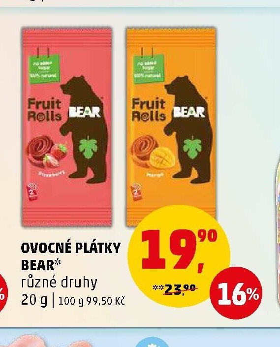 Ovocné plátky Bear