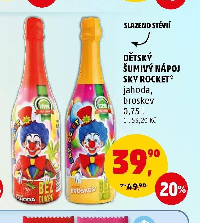Dětský šumivý nápoj Sky Rocket