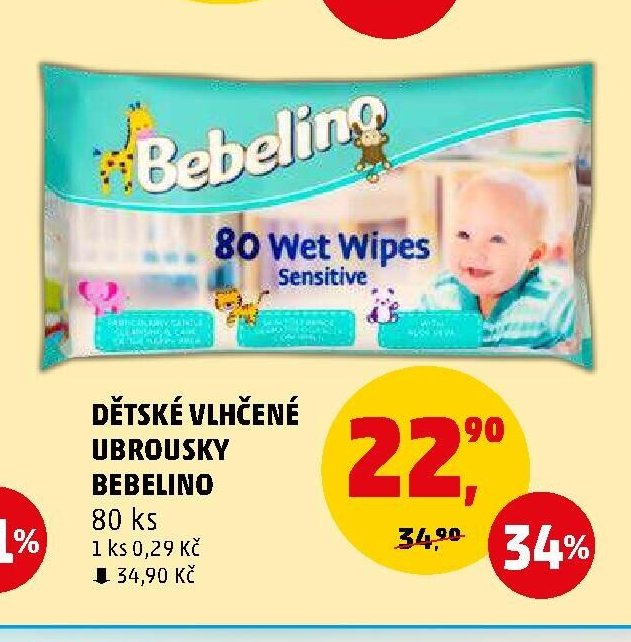 Dětské vlhčené ubrousky Bebelino