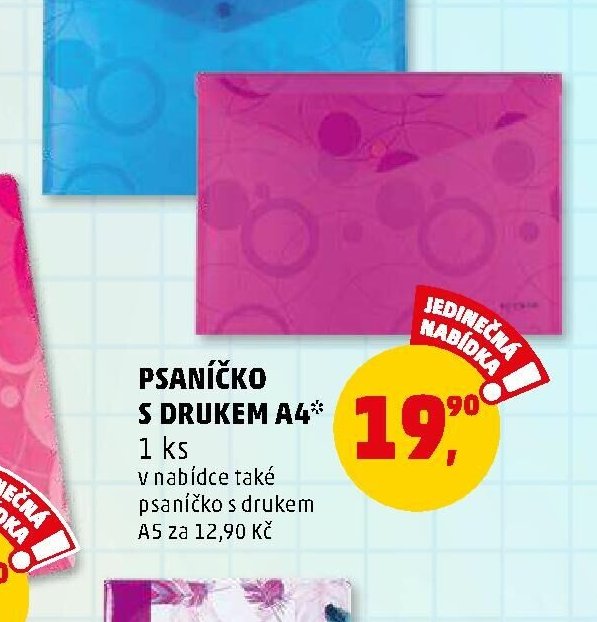 Psaníčko s drukem A4