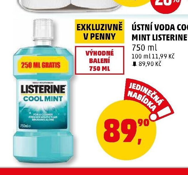 ÚSTNÍ VODA COOL MINT LISTERINE