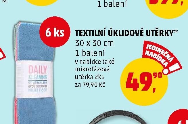 Textilní úklidové utěrky